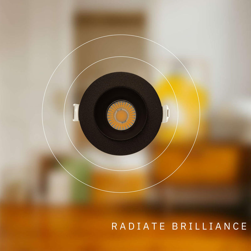 2 inch Round Bronze HO Downlight Luminaire, LED Recessed Light Fixtures Ceiling Lights, Dimmable 14-20W=125-175W,1200-1700 Lumens, CRI 90+, 5CCT Selectable 2700K|3000K|3500K|4100K|5000K Trim Round Bronze 2 inch HO