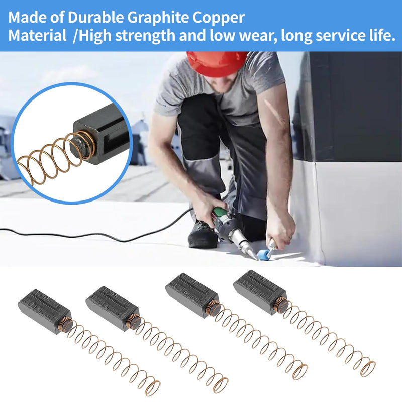 2 Pairs of Carbon Brushes 5 x 6 x 14 mm Compatible with Leister Triac S, G3CH-6060, PID Hot Air Gun, High-Quality Motor Carbon Abrasive Carbons Replacement Accessories for Power Tools