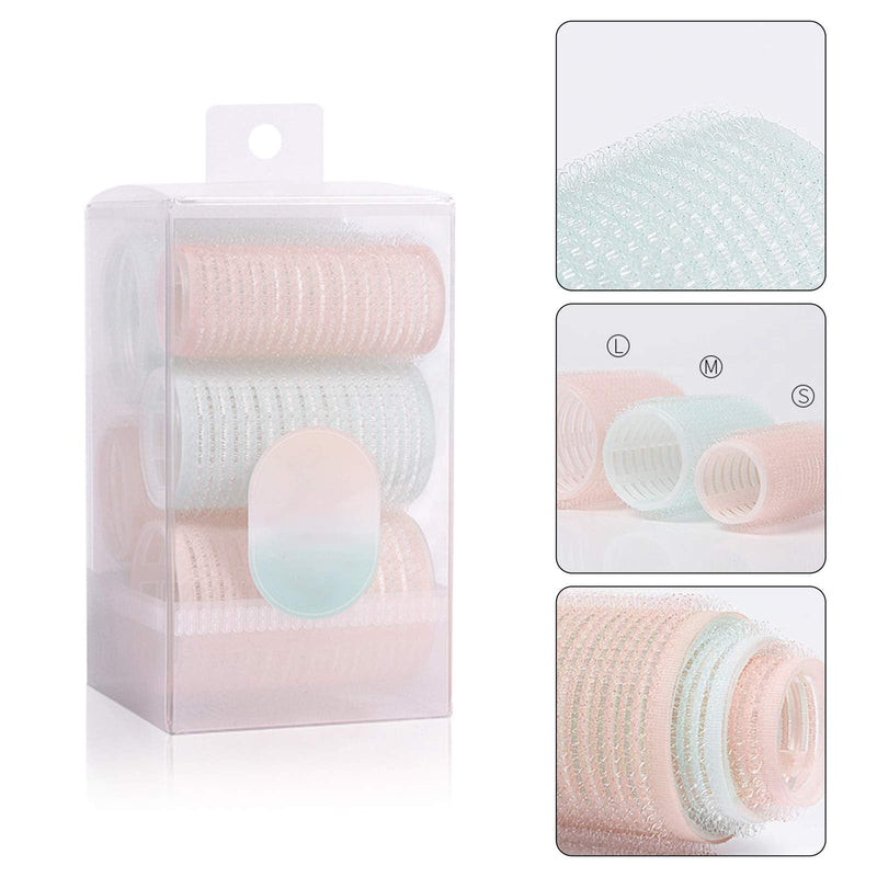 Hair Rollers,Salon Hairdressing Curlers,6PCS Self Grip Hair Rollers Set with 3 Sizes,Salon Hairdressing Curlers DIY Curling Tool Curls and Styling of Long Hair, Short Hair and Bangs(L,M,S) | Set with 3 Sizes,Salon Hairdressing Curlers DIY Curling Tool ...
