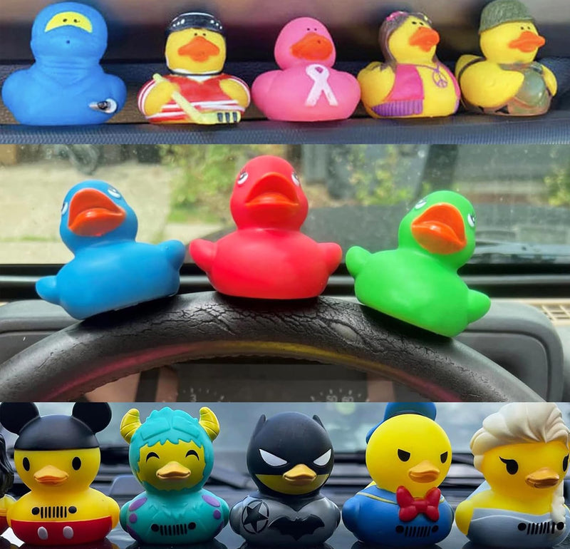 Duck Holder for Car Dash, Rubber Duck Mounts Duck Plugs for a Fun and Funky Car Dashboard Display Gift for Car Lover Double-Sided Stickers Included (20) 20