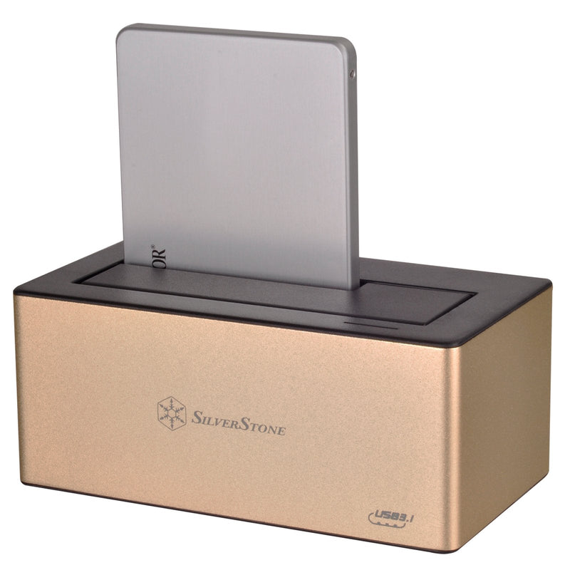 SilverStone Technology External Hard Drive Docking Station Supports One 2.5" or 3.5" Drive RL-TS11G-C