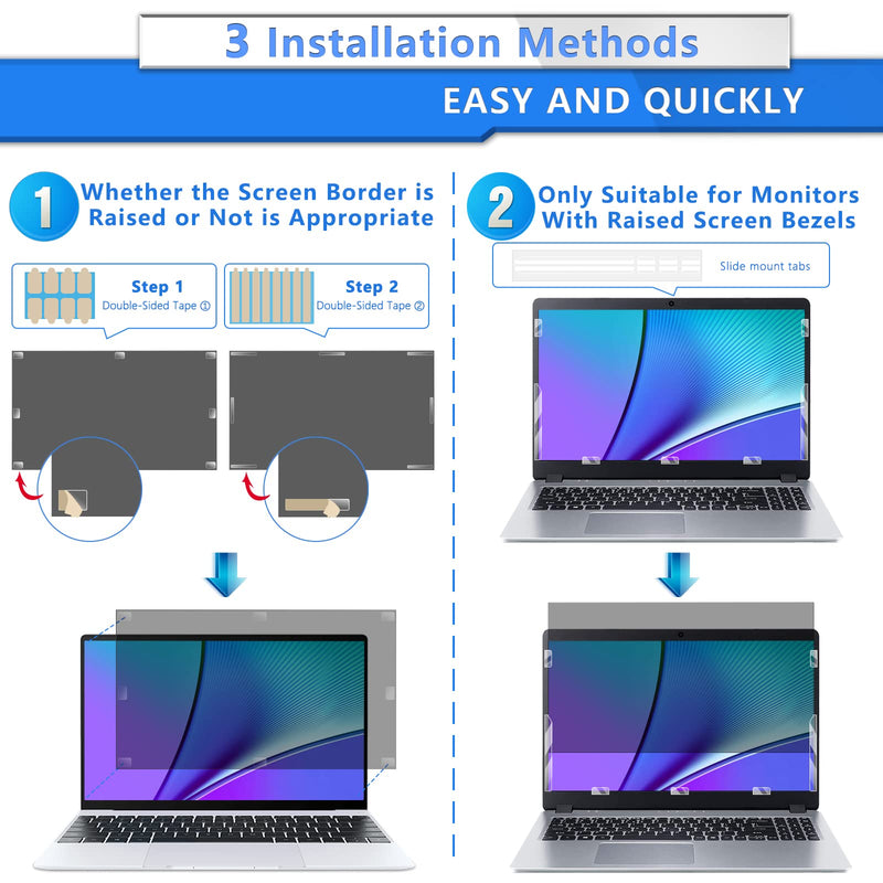 ZOEGAA Laptop Privacy Screen 14 inch for 16:10 Aspect ratio, 14" Removable Anti Glare Protector Blue Light Filter Shield Compatible with Lenovo Hp Dell Acer Asus Thinkpad Envy Xps 14 Inch Laptop Screen with 16:10 Aspect ratio Black
