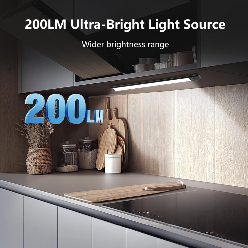 Cabinet Lighting with Remote Control (1 Pack), 3000mAh, 95 LED Closet Lights Battery Operated, Dimmable and 3 Color Temperature, Rechargeable Magnetic Closet Light for Kitchen, Bedroom 2