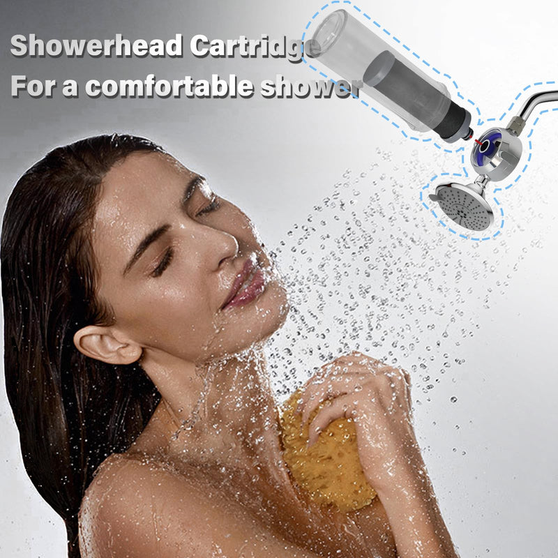 Carbon Shower filter cartridge 2PCS Compatible with Shower Filter System,Reduces chlorine, heavy metals, and other impurities to help alleviate dry skin and dry hair