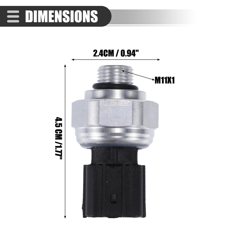 Motoforti A/C Pressure Transducer Valve, Pressure Sensor Switch, for Honda Accord 2005-2020, Metal, NO.80450SFE003/ 80450T2FA01, Black