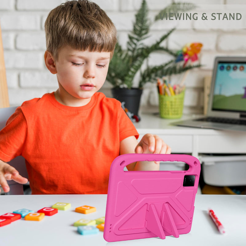 ATOOZ Kids Case for TCL TAB 10 Gen 4 10.1 inch 2026 (Rose) | Shockproof Cover, EVA Foam, Built-in Handle Stand, Easy Carrying, Hands-Free Viewing Rose