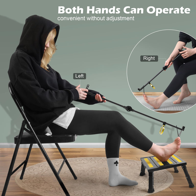 Foldable Extended Long Handle Toenail Clippers with Magnifier-4mm Wide Jaw & Ergonomic Design for Seniors, Arthritis& Limited Mobility | Heavy-Duty, No-Bend Trimming, Tool-Free Foldable (24" Black) M - 24"