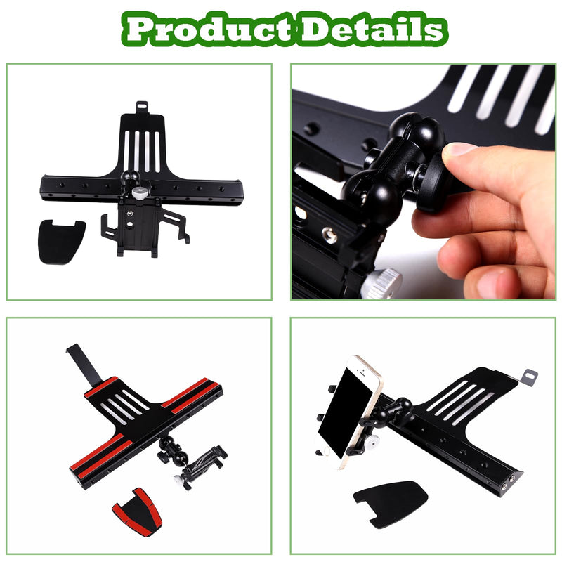 PIUGILH Car Instrument Panel Track Mobile Phone Holder Trim for Hummer H3 2005-2009 Central Control Air Vent Multifunctional Mobile Phone Holder,Black,1PCS