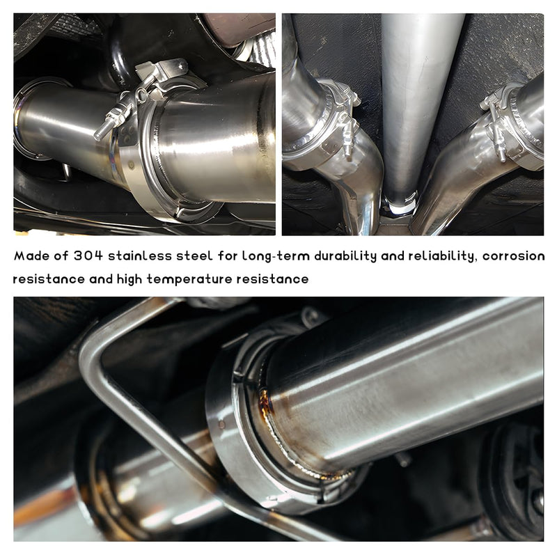 4 Inch V Band Clamp,Male Female 304 Stainless Steel Quick Release Flange Exhaust Clamp, V-Band for Pickup Truck Turbo Downpipe Exchange Exhaust Systems, Car Accessories 4 Inches