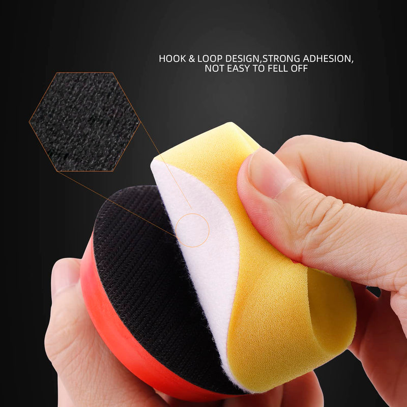 Polishing Pad, ZFE 50pcs 3 inch/80 mm Sponge Buffing Pads, Foam Polishing Pad Kit for Car Sanding, Polishing and Waxing 3 inch 50PCs