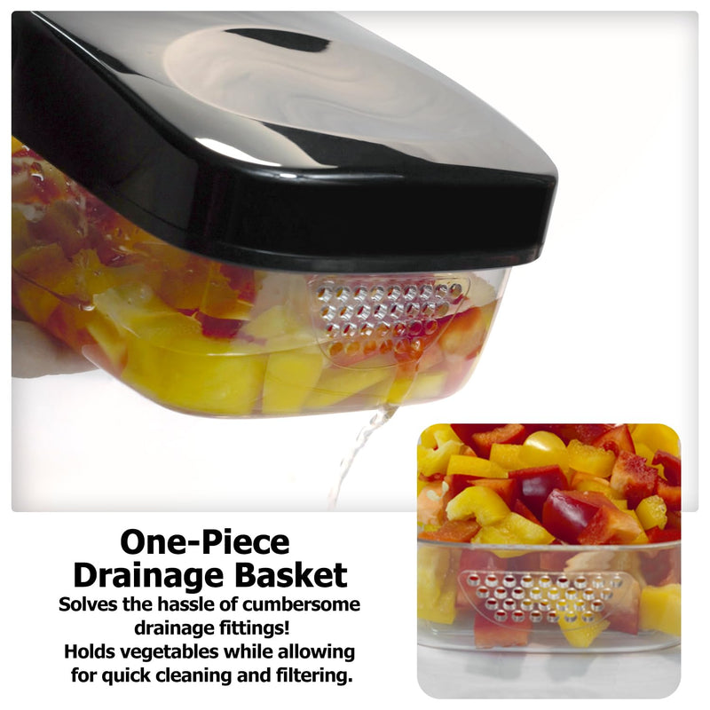 Vegetable Chopper, Food Choppers, Onion Chopper, Veggie Choppers, Onion Dicer, Potato Dicer Cuber with Container, Onion Dicer & Vegetable Dicer (Black) 3 in 1 Black