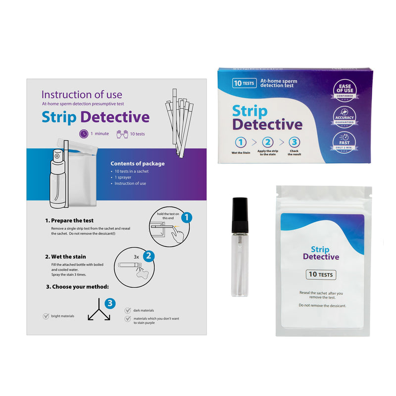 At-Home Betrayal Test - Semen Detection Test, Infidelity Test detects Acid phosphatase in Sperm in Two Minutes - 10 pcs per Pack