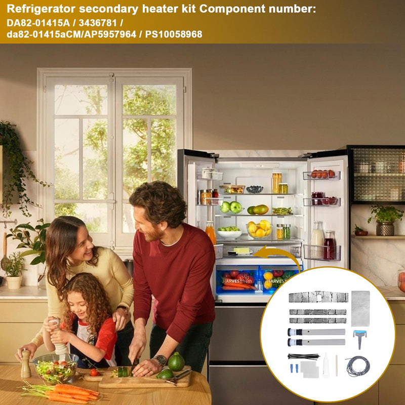 DA82-01415A Refrigerator Water Leak Service Repair Kit Replacement for Samsung Water Leakage Assembly Replace 3436781 DA97-06970A DA97-04049D AP5957964 PS1005968 Secondary Heater and Moisture Kit