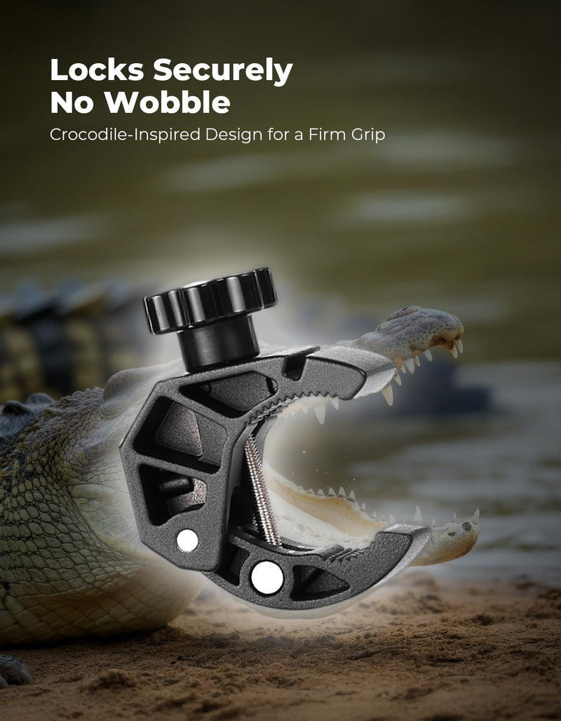 KEMIMOTO Motorcycle Cup Holder, Oxford Fabric Motorcycle Drink Holder with 0.6"-1.5" Alligator Clamp, Universal Water Bottle Cup Accessories for Bike, ATV/UTV, Scooter, Boat, Walker Black 1 PC,Medium