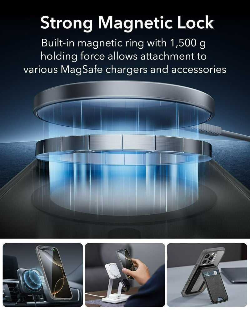 Compatible for iPhone 16/17 CaseSet, Magnetic Translucent Matte Case, Military-Grade Protection, Classic Series (Frosted Grey Set,iPhone 15 Pro Max) Frosted Grey Set iPhone 15 Pro Max