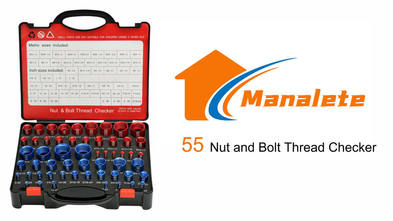 Manalete 214-Piece Nut and Bolt Thread Checker Kit