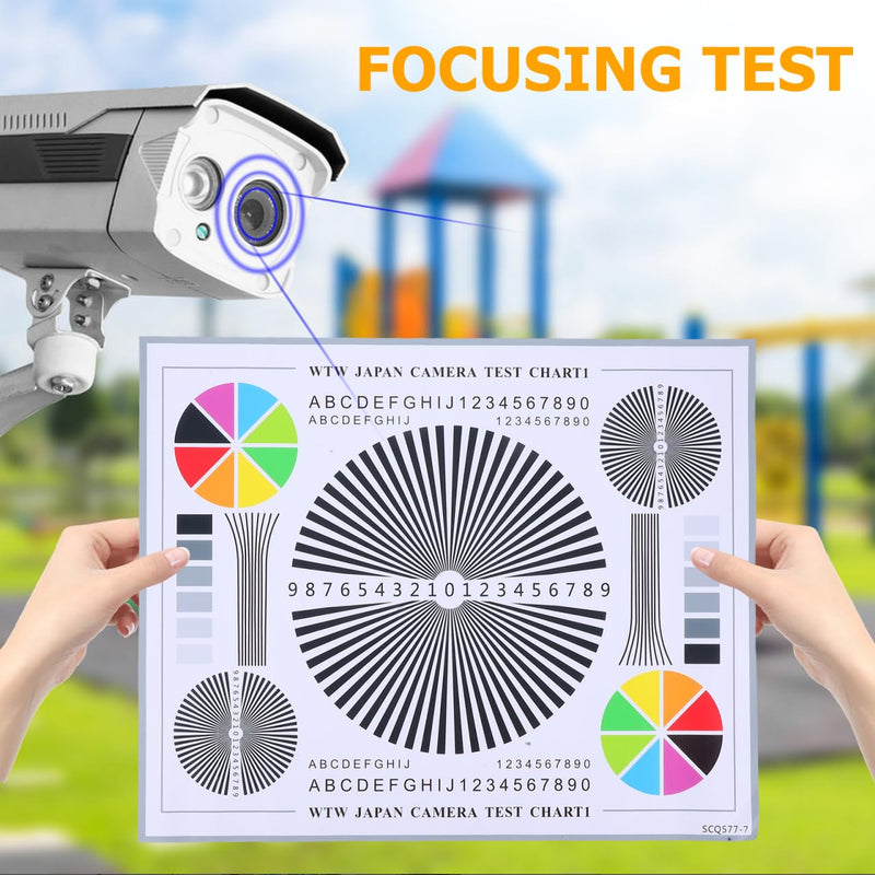 IMIKEYA Focus Calibration Card: Camera Lens Test Chart - CCTV Installation Tool & Security Alignment Accessory/Premium Equipment Color Wheel Lens Test Chart