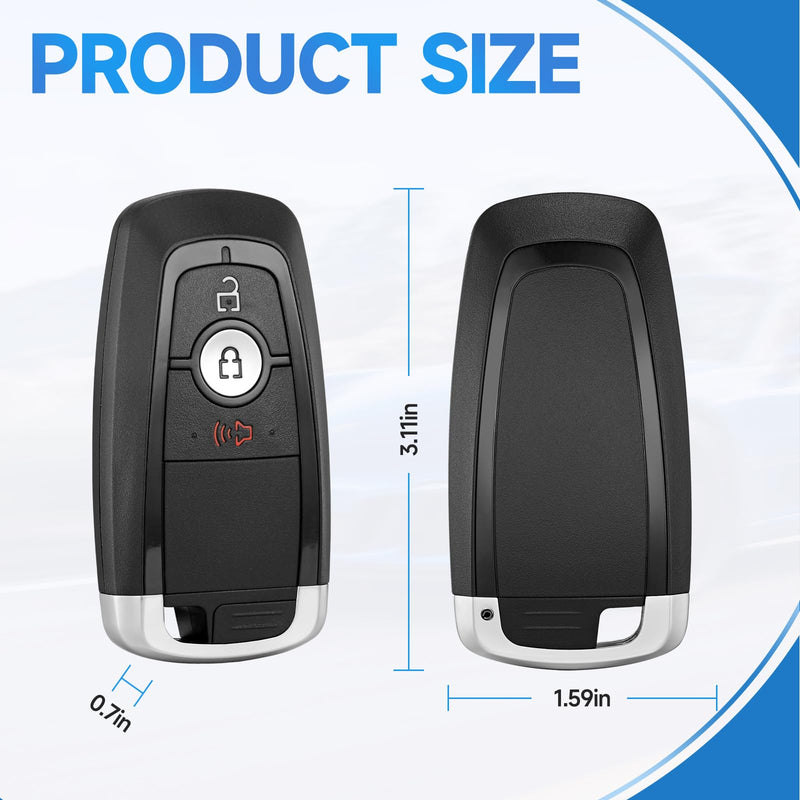 Smart Key Fob Replacement Remote fits for Ford Ecosport 18-23,Explorer 18-22,F-150 18-24,Edge 17-22,F450 F550 17-24,Bronco 21-22,Escape 20-23,Fusion 17-21,Ranger 19-23 Car Keyless Entry Remote 315Mhz