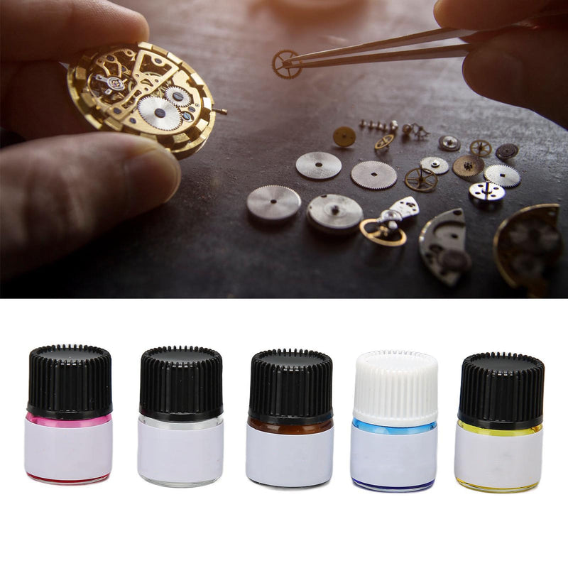 5PCS Watch Synthetic Lubricating Oil, Smooth Repair Tool for Watchmaker Workers, Premium Design, Powerful Function