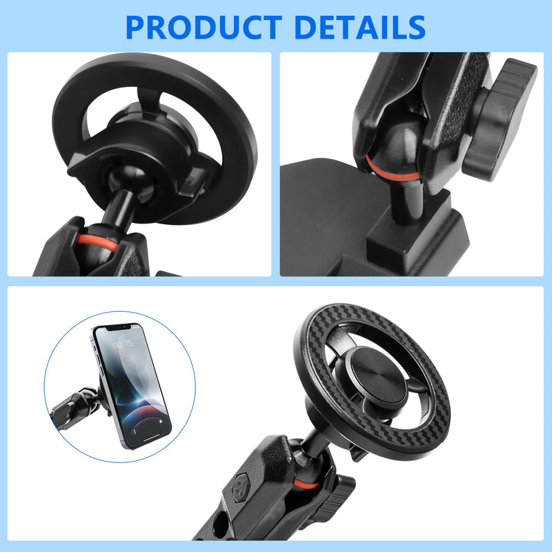 Magnetic Phone Mount for 2018-2023 Jeep Wrangler Jl & 4XE Gladiator JT | Cell Phone Dash Mount with 360° Dual-Ball, Jeep Magnetic Phone Mount interior Accessories, OEM Screws Dash Mount Install for 2018-2023 JL