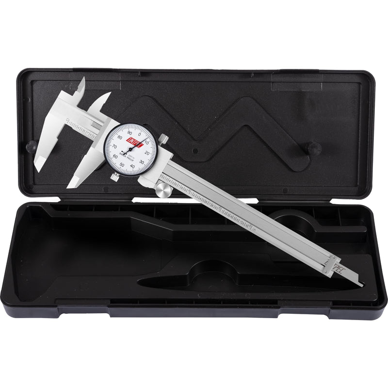 6 inch Dial Caliper, 0.001" Resolution | 0-6 inch Range, Stainless Steel,Shock-Proof Precision Vernier, Hard Carrying Case, For Machinists & DIY 0-6"