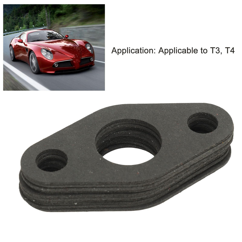 10Pcs Turbo Gasket, Turbo Oil Drain Return Gasket Excellent Sealing Paper High Toughness Oil Drain Gaskets for T3 T4 Turbocharger