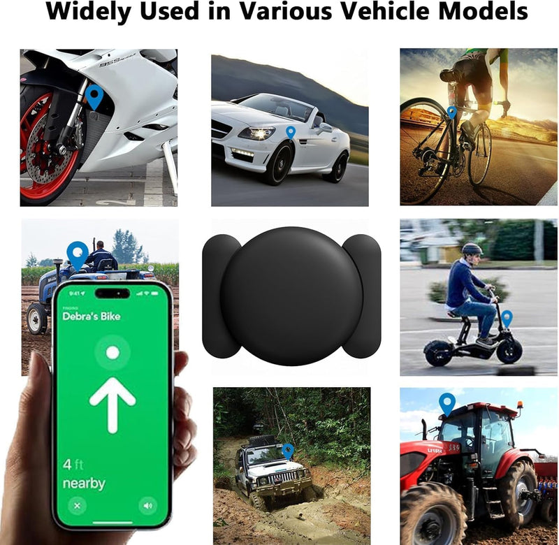 GPS Tracker for Vehicles,Mini Hidden Car Tracker with Magnetic Case,No Monthly Fee Real Time GPS Car Tracker Works with Apple Find My(iOS Only) -Black,1PCS Black,1PCS