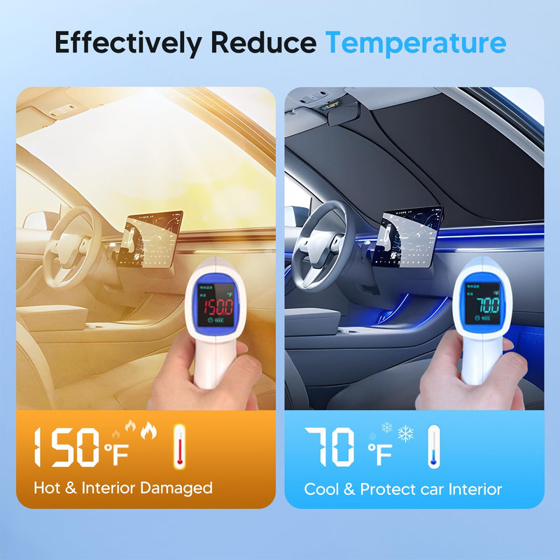 KUST Windshield Sun Shade for Toyota RAV4 2019-2021 2022 2023 2024 2025 Window Accessories Shade Sun Visor Cover Foldable Block UV Rays FOR | Toyota RAV4 2019-2025
