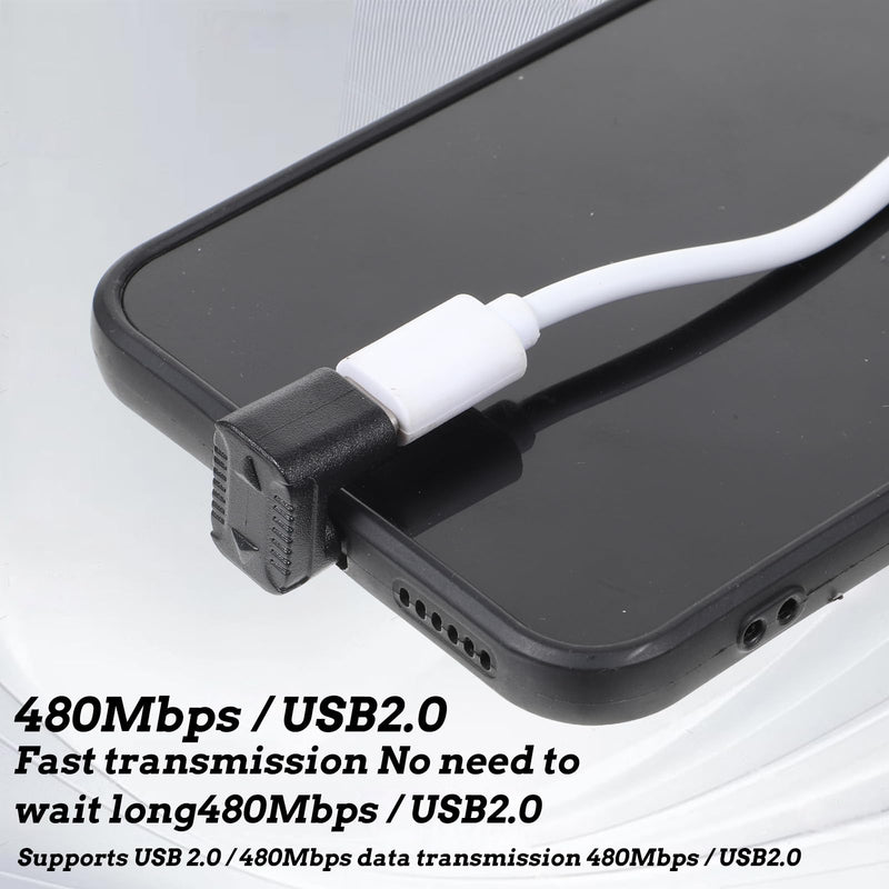4 Packs Right Angle Micro USB, (5V2A) 10W 480mbps | 90/180 Degree Angled USB C Female to Micro USB Male Type C to Micro USB Adapter Compatible with A Range of Micro USB Devices