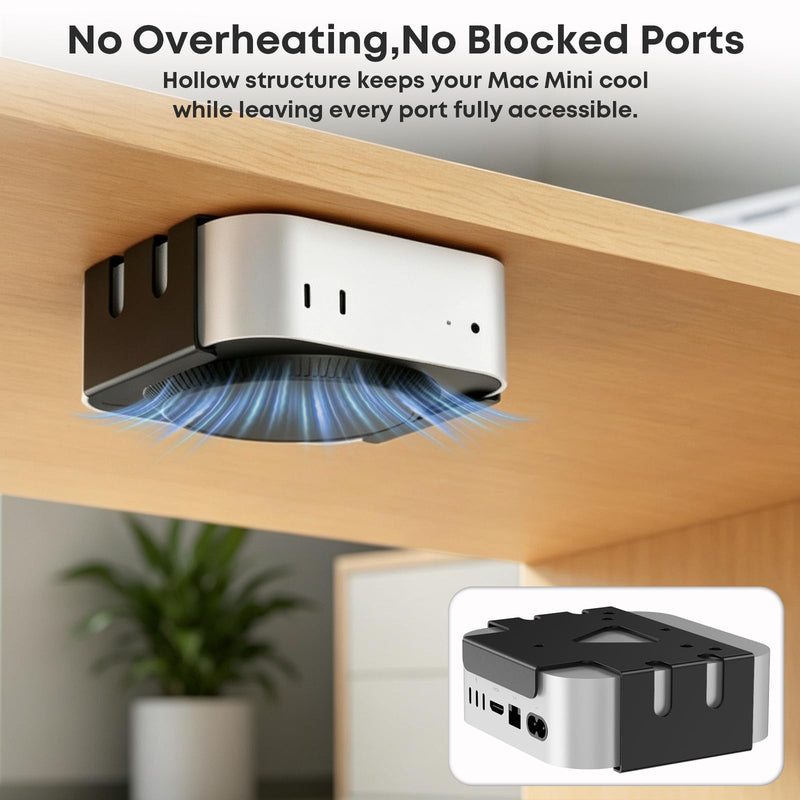 PUTORSEN Mount for Mac mini M4/M4 Pro 2024, Under Desk & VESA Mount Holder