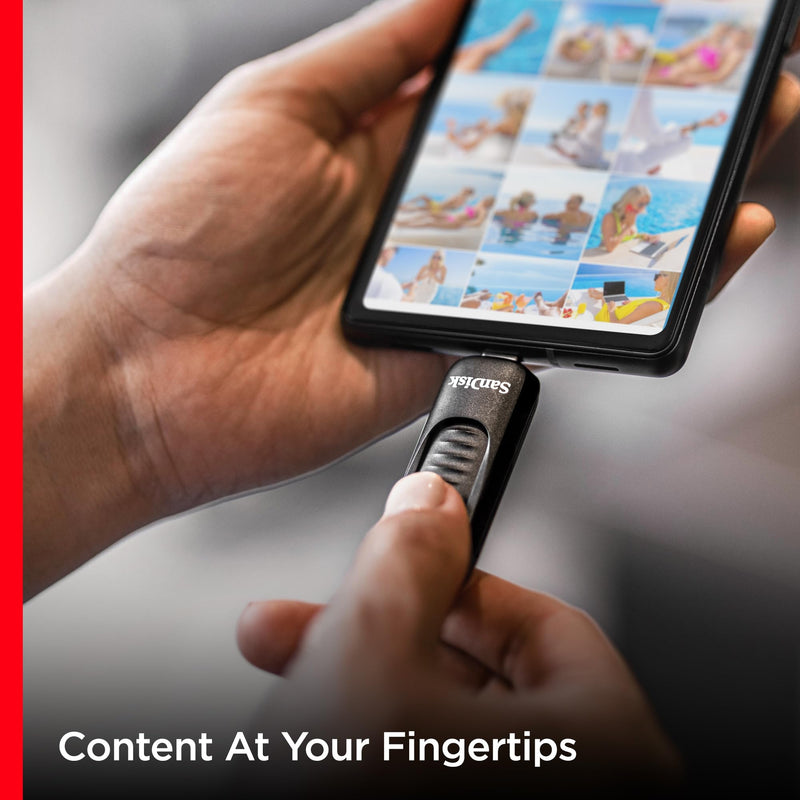 SanDisk 1TB Ultra Slider USB Type-C Flash Drive - Up to 400MB/s, USB 3.2 Gen 1, Retractable Connector - SDCZ480-1T00-G46