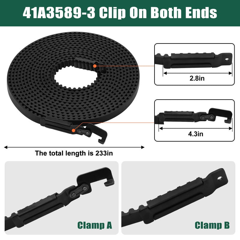 41A3589-3 Garage Door Opener Belt for 7' Garage Door Compatible with Lift-Master,Chamberlain,Craftsman, Garage Door Opener 41A3589-12 Belt Assembly, liftmaster Belt