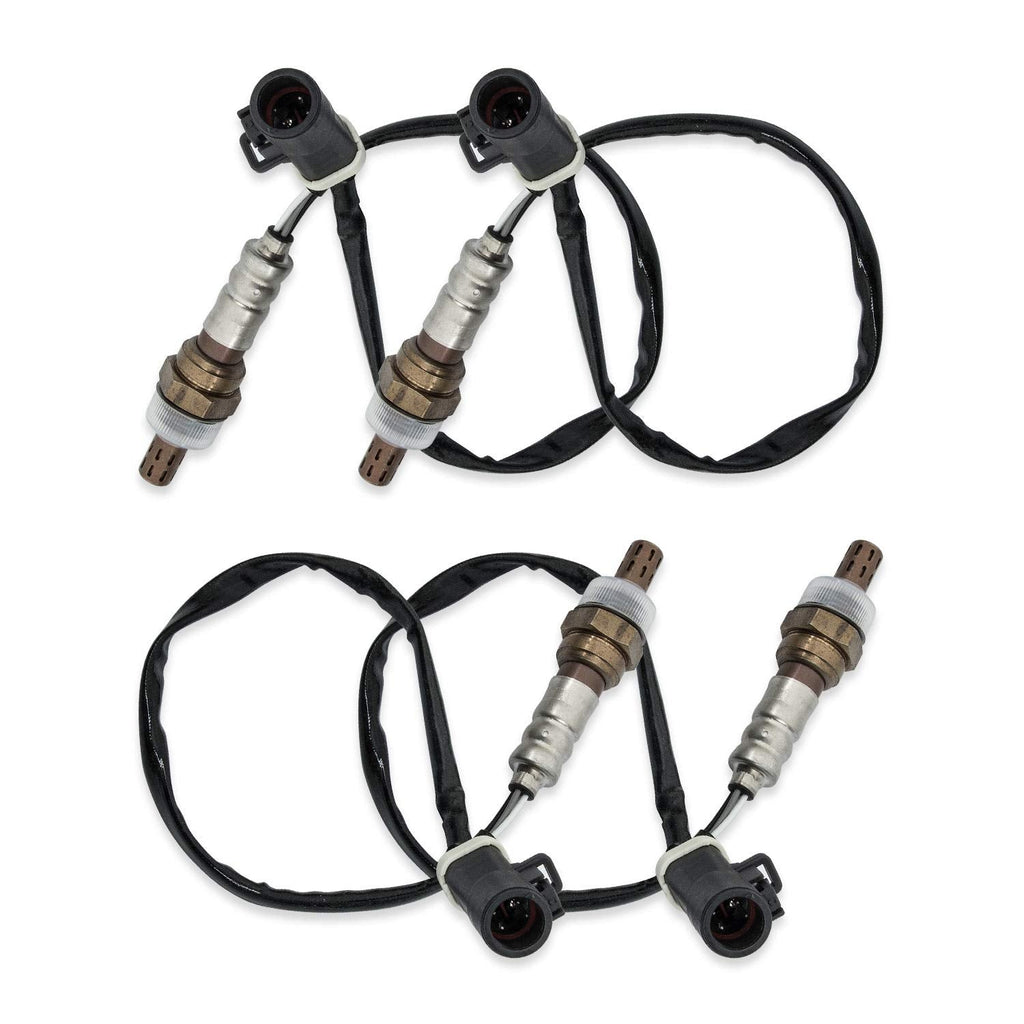 O2 Oxygen Sensor 15717 Downstream Upstream Compatible with 1990-2014 Ford F150 F250 F350 Ranger Escape Explorer Lincoln Mazda Mercury Replaces 15716 15718 Set of 4