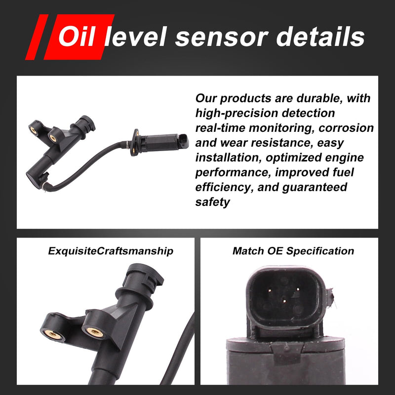 MUNIK Engine Oil Level Sensor for 2002-2018 Benz A209 C209 C219 C216 W211 W463 W163 W164 V251 R171 W220 W221 S280 S350 S500 S600 ML320 ML350 ML500 E240 E500 Replacement # 0061532728