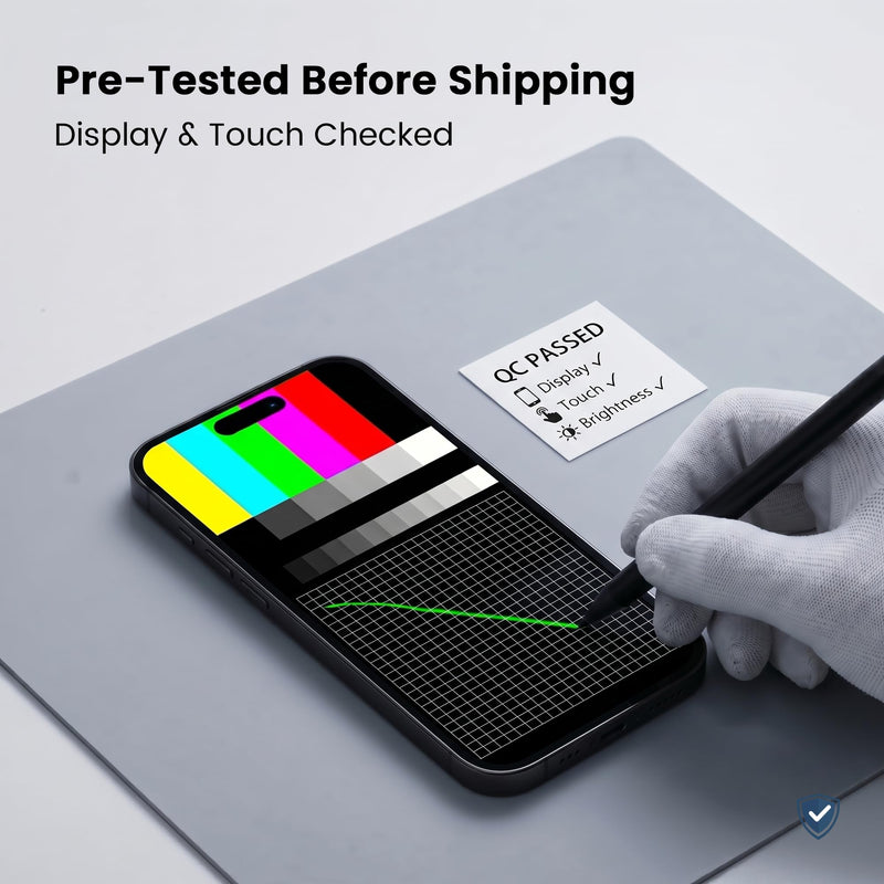 AuraLens for iPhone 15 Screen Replacement Kit LCD Touch Display Assembly | A2846 A3089 A3090 A3092, FHD INCELL Digitizer 6.1 Inch, COF, Pre-Tested, Repair Tools, Waterproof Adhesive, Screw Pad, Black For iPhone 15 (6.1")