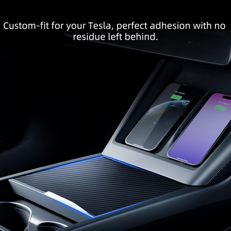 frani Center Console Wrap (Genuine Carbon Fiber Edition) Designed for Tesla Model 3 Highland 2024-2026/Model Y Juniper 2025-2026,Tesla Center Console Cover for Model 3/Y Refresh M3 Highland(23-26)/MY Juniper(25-26) Genuine Carbon Fiber