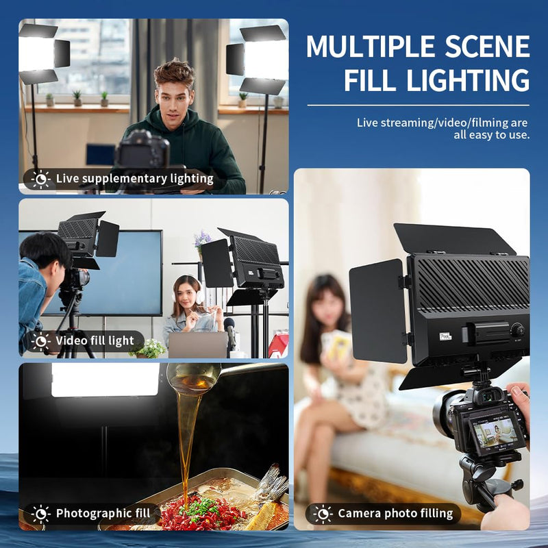 Video Light Panel Photography Lights Bi-Color Dimmable 2500-6500K Led Camera Studio Streaming Lighting Photo Shooting