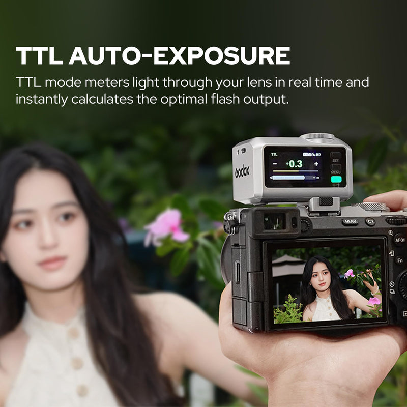 GODOX iT30 Pro N TTL mini TTL Wireless Camera Flash Compatible for Nikon Cameras,2.4G Wireless Touchscreen Flash,Built-in Lithium Battery (Black) IT30 PRO N (Black)