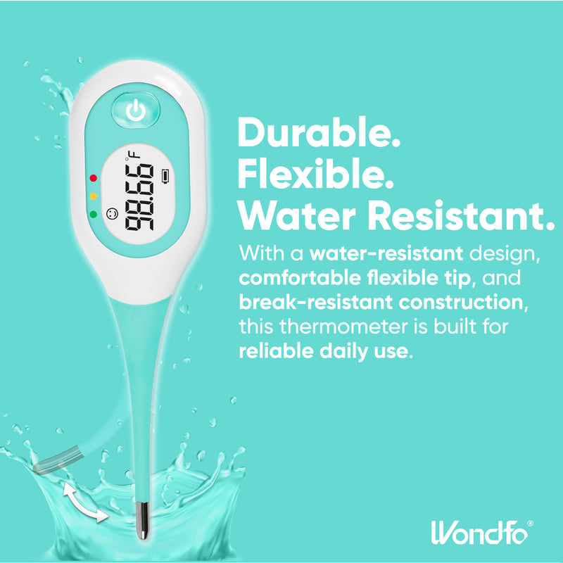 Wondfo Basal Body Thermometer for Ovulation – BBT Thermometer with Face Indicator, 60s Fast Reading, 30 Memory Recall, High Precision Fertility Thermometer, Waterproof