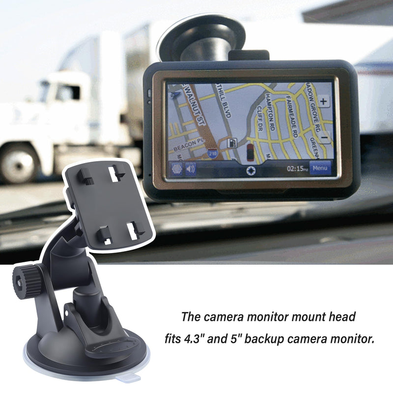 Car Backup Camera Monitor Stand,Reverse Camera Monitor Mount with Strong Suction Cups,Adjustable Windshield Mount for Car Truck SUV 4.3" & 5" Backup Camera with Monitor
