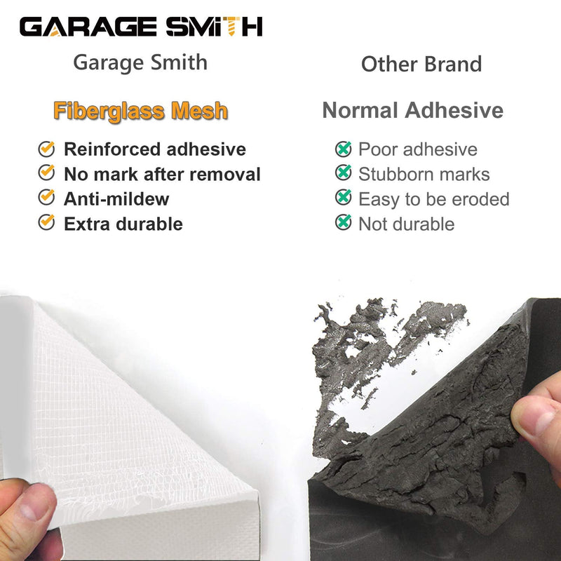 Garage Smith GWP04 Garage Wall Protector Car Door Protectors, Designed in Germany (4-Pack) White