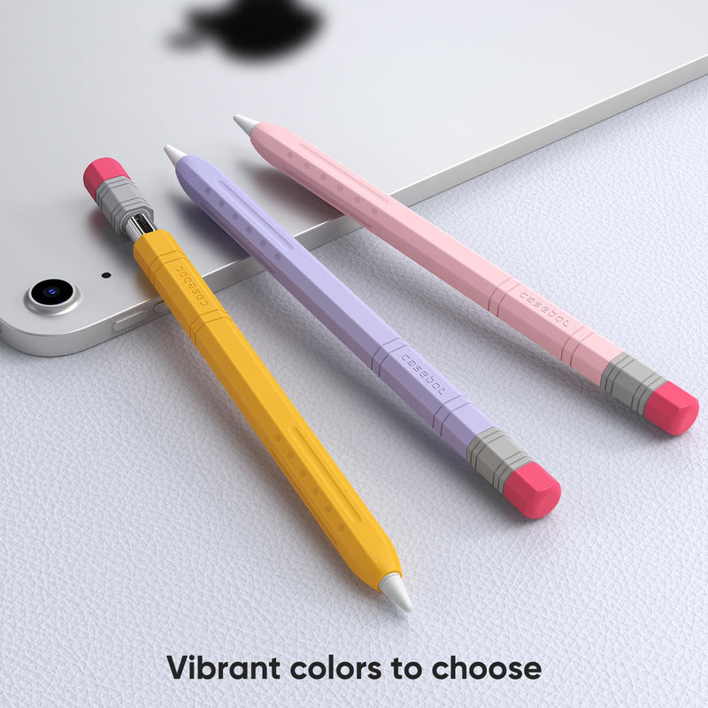 Fintie Silicone Sleeve for Apple Pencil (USB-C), Light Pen Skin Case Cover Soft Protective Anti-Slip Pencil Grip Holder, Supports Magnetic Attachment, Pink