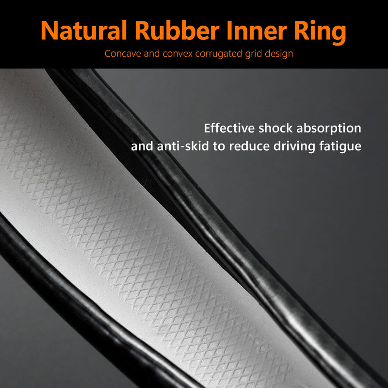 1 Pack Car Breathable Steering Wheel Cover, Wear -Resistant Steering Wheel Sleeve, Carbon Fiber Non-Slip Steering Wheel Protector, Four Seasons Universal Steering Wheel Set (Black #D -Shaped) D -Shaped Carbon Fiber Black