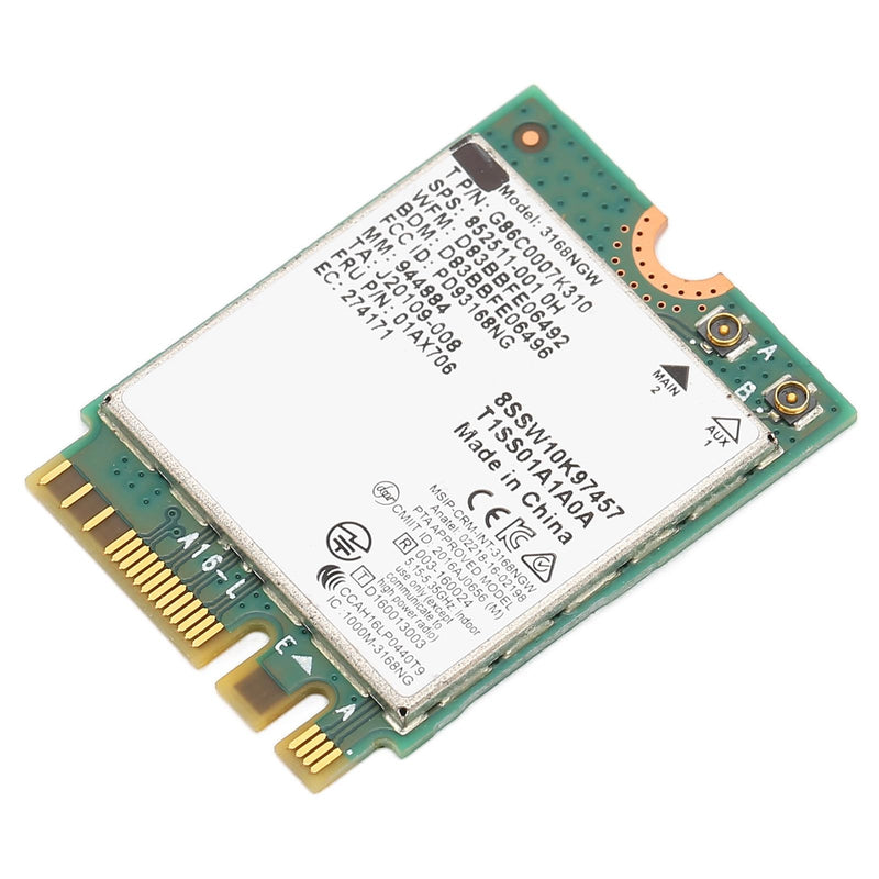 WiFi Module Dual Frequency Network Card 3168ngw Wireless Module Wireless Module 3168ngw Ac Ngff M.2 2.4g 5g Dual Frequency 600mbps Bt 4.2 WiFi Network Card