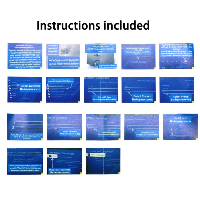 Game Consoles Updated Device Tool Set USB Adapter Dongle with Ethernet Cable for P4 9.0 to 11.0