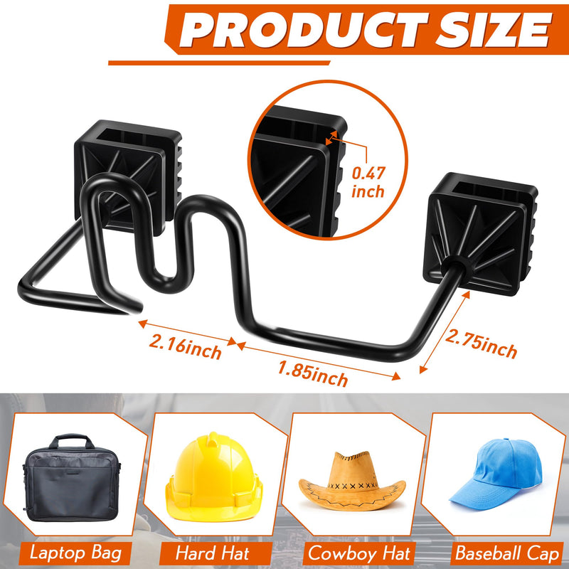 Feekoon 1 Pcs Hard Hat Hanger, Hard Hat Holder for Truck SUV Car Seat to Keep Cap Shape, Car Seat Back Organizers for Caps Clothes Cowboy