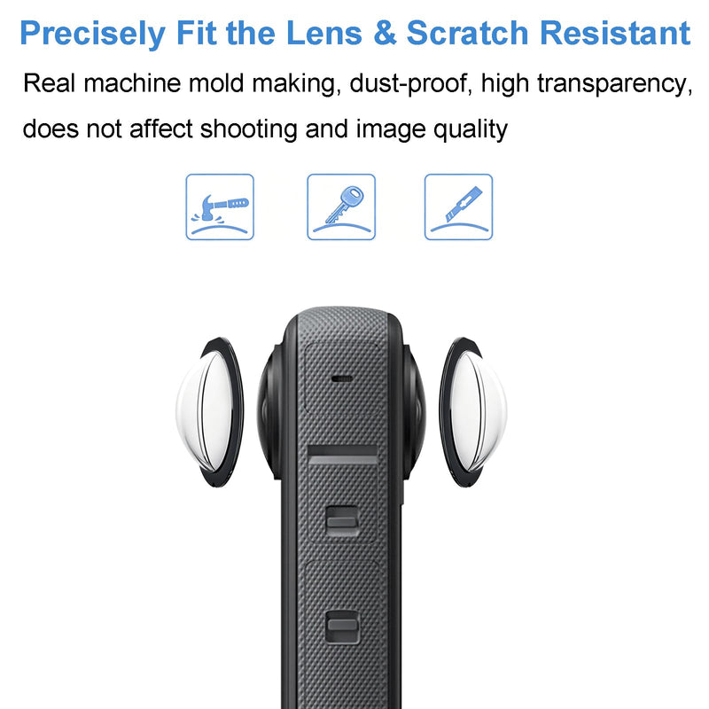 Lens Protector for Insta 360 X3, Dual Lens Guards Protective Case PC Protective Cover Sticky Lens Guards Action Camera Accessories [X3]