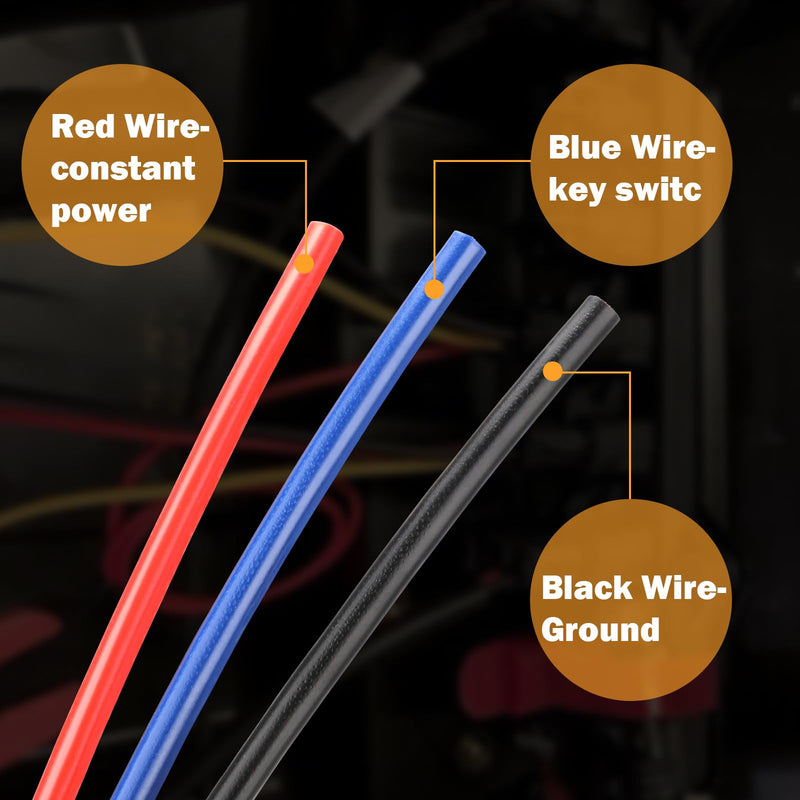 12Awg Pulse Power Plug Connector Pigtail Compatible with Polaris Ranger XP 1000 & RZR RS1 Pro & General 2018 2019 2020 2021 - Pulse Bar Wire Harness (3 pcs) 3 pcs