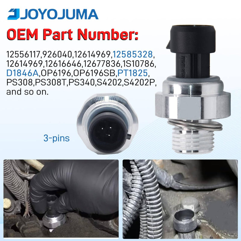 12677836 Oil Pressure Sensor for Chevrolet Chevy Silverado 1500 2500 3500 Tahoe Express Corvette Suburban Avalanche Impala GMC Sierra Savana Yukon,Envoy Cadillac,CTS Escalade