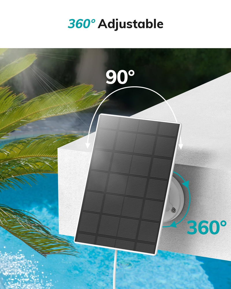 ZUMIMALL Security Cameras Wireless Outdoor with Magnetic Mount, 2K, 2.4G WiFi,3W Solar Panel with 10ft Type C Cable